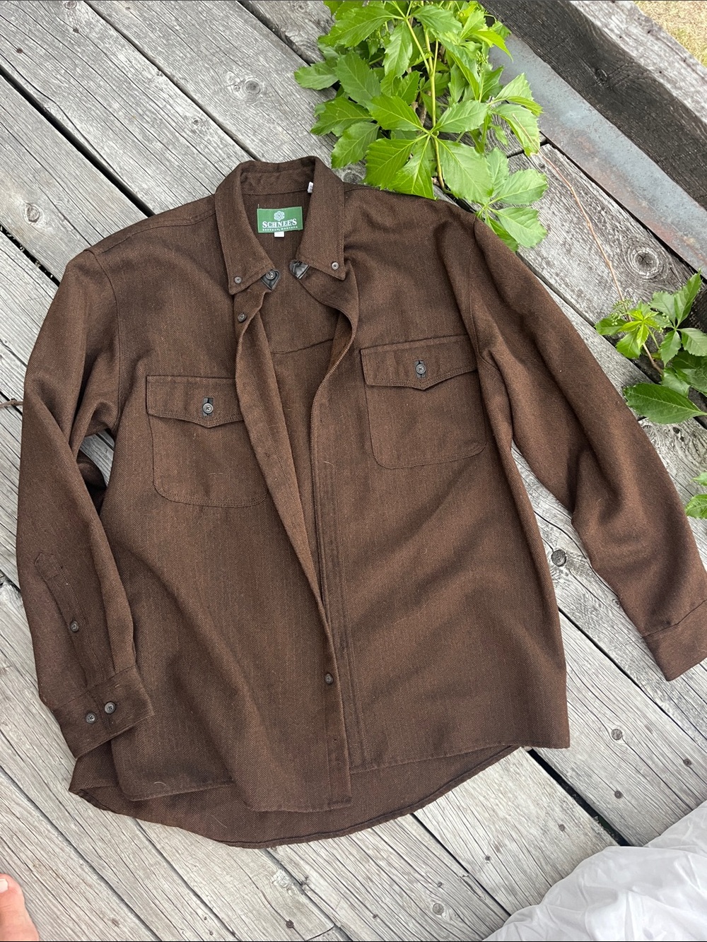 Schnee’s rifleman Brown herringbone Men's Lightweight Shirt Jacket